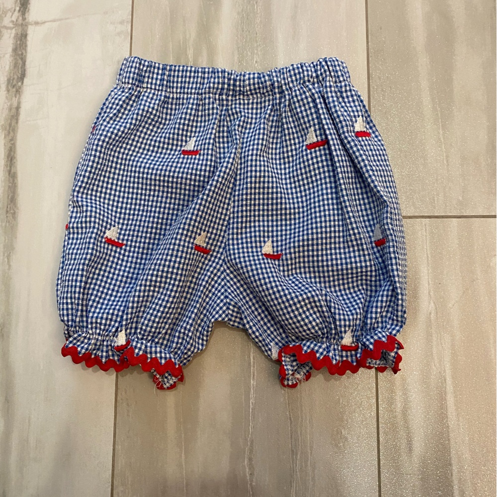 Blue and Red Kids Matching Set with Sailboat Design - Picture 2 of 11